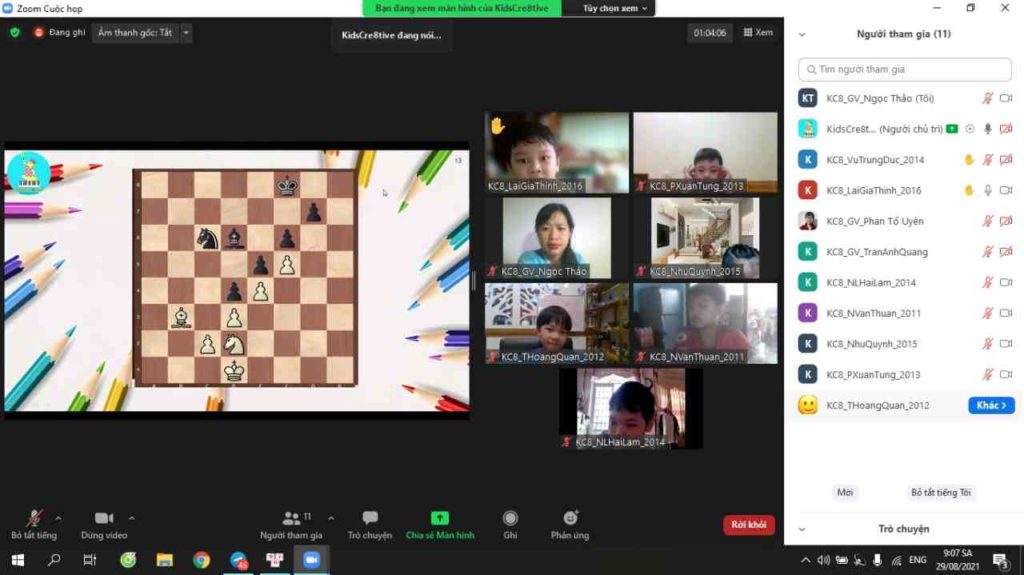 Ảnh 2 - Học cờ vua online qua Zoom tại KidsCre8tive
